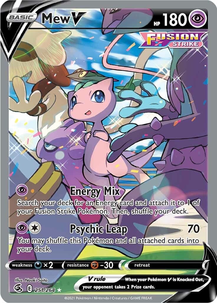 Mew V (Alternate Full Art) 251/264 - SWSH08: Fusion Strike [SWSH08]