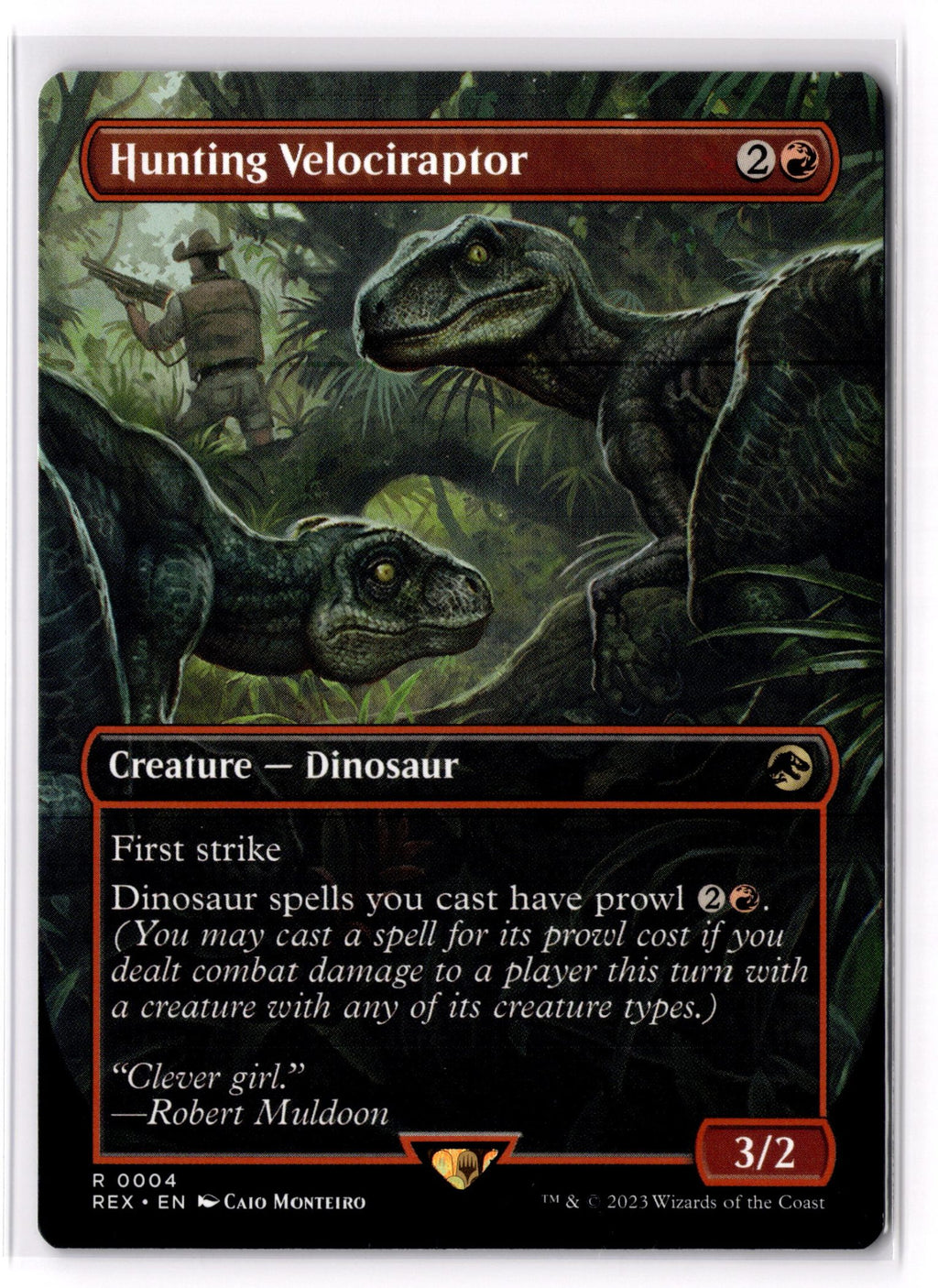 Hunting Velociraptor (Borderless)