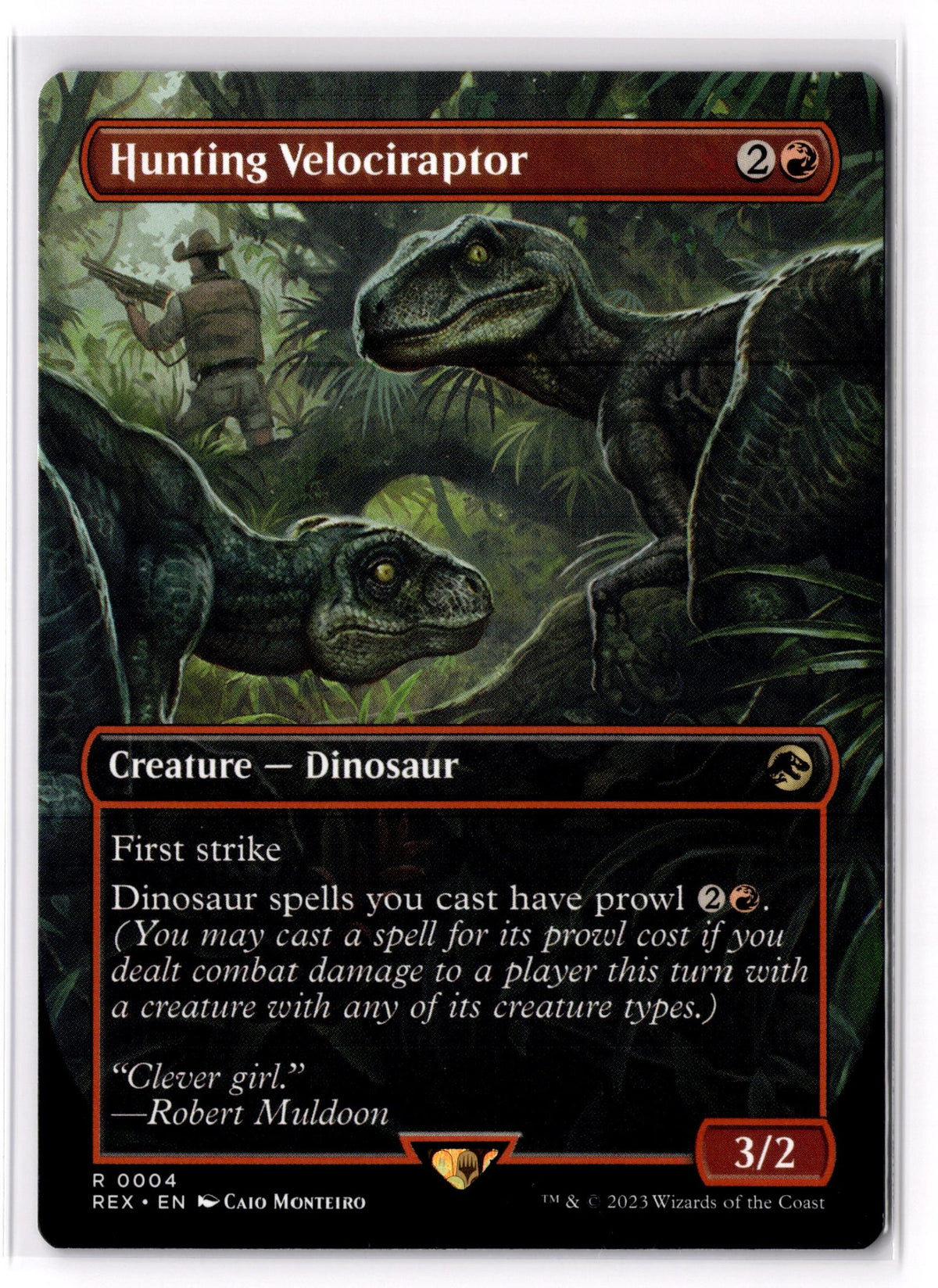 Hunting Velociraptor (Borderless)